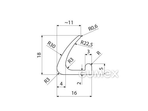 Kompaktes Silikonprofil, L-Form - 0135