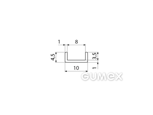Kompaktes Silikonprofil, U-Form - 0517