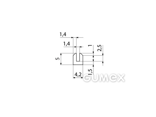 Kompaktes Silikonprofil, U-Form - 0105