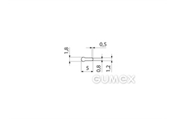 Kompaktes Silikonprofil, I-Form - 0171