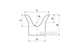 Kompaktes Silikonprofil, V-Form - 0503