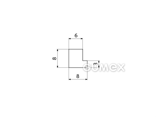 Kompaktes Silikonprofil, L-Form - 0154