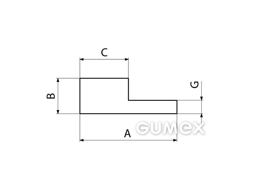 Kompaktes Silikonprofil, L-Form - 0154