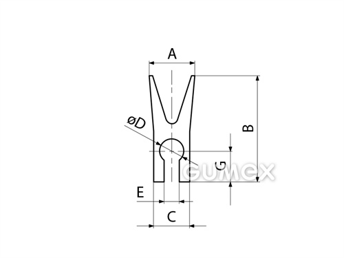 Kompaktes Silikonprofil, H-Form - 0152