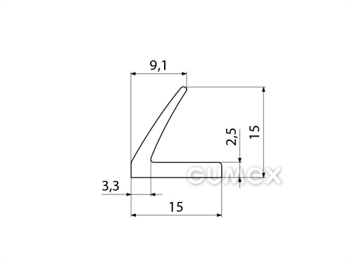 Kompaktes Silikonprofil, L-Form - 0136