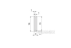 Kompaktes Silikonprofil, U-Form - 0104