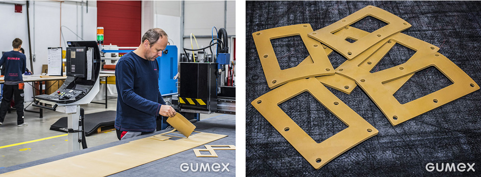 Schneiden von kompakten Materialien mit digitalem Plotter.