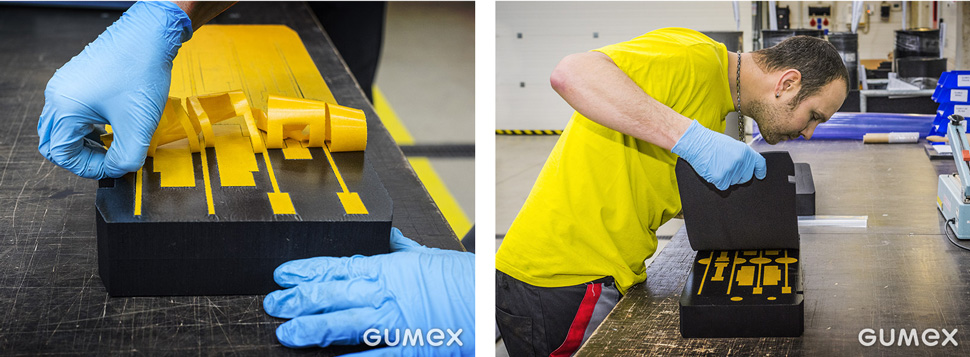 Herstellung von Einlagen und Sortiereinsätzen bei GUMEX